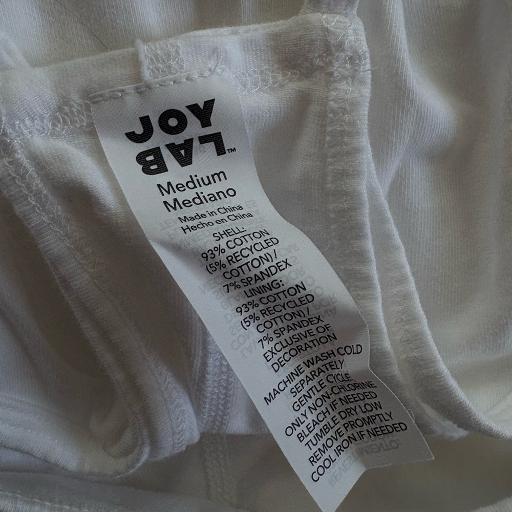 JoyLab White Cotton Blend Top - Picture 3 of 3